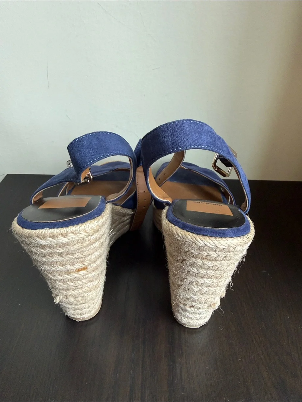 Dolce Vita Blue Espadrille Wedge Sandals Sz 6.5